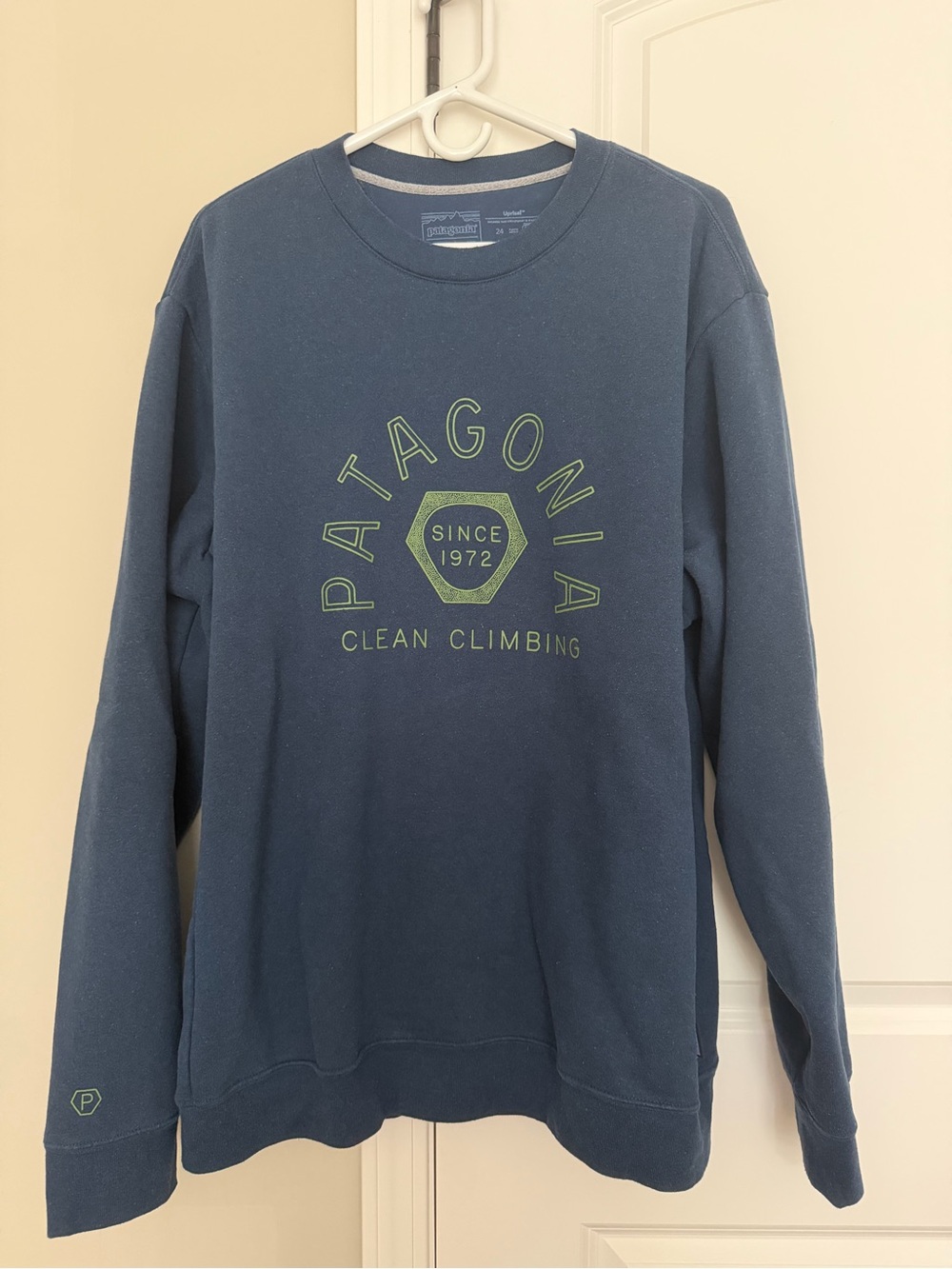 Patagonia Navy Uprisal Clean Climb Crew Sweatshirt- Unisex (M:XL / W:XXL)